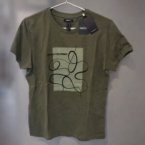 Forever 21 Green Abstract Tee
